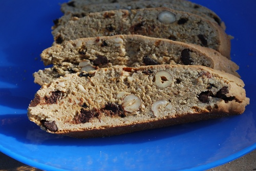 Picture of Hazelnut Biscotti with Chocolate Chips and Currants
