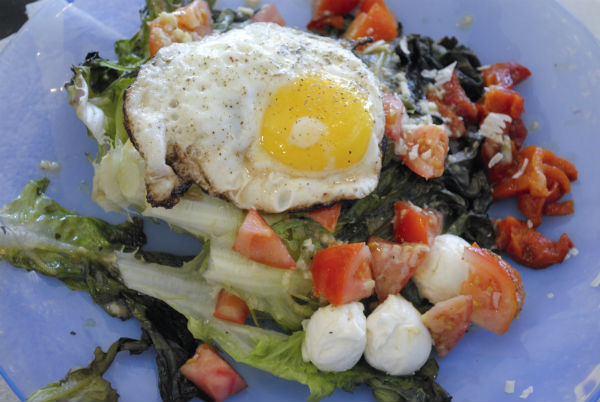 fasoulia fenugreek rice grilled romain salad 052-3