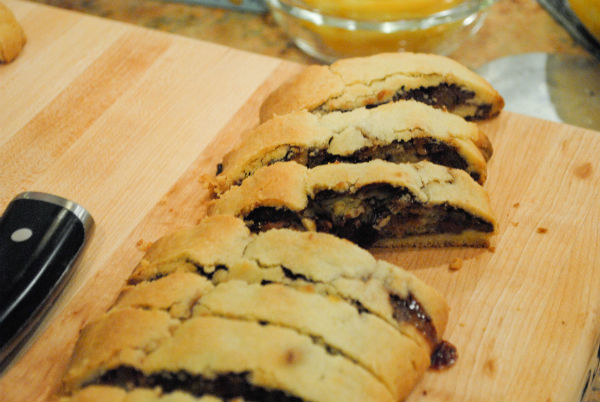 nutella cookies black cherry marzipan tart 042