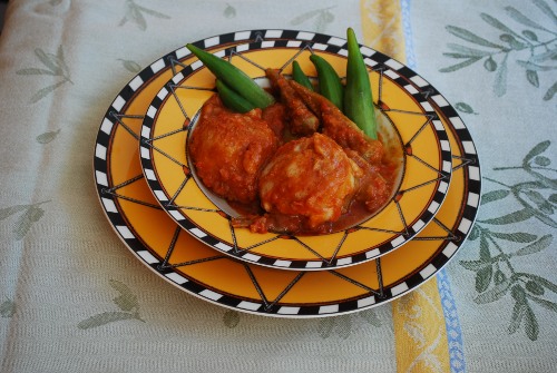 Okra Stew With Ground Meat Dumplings